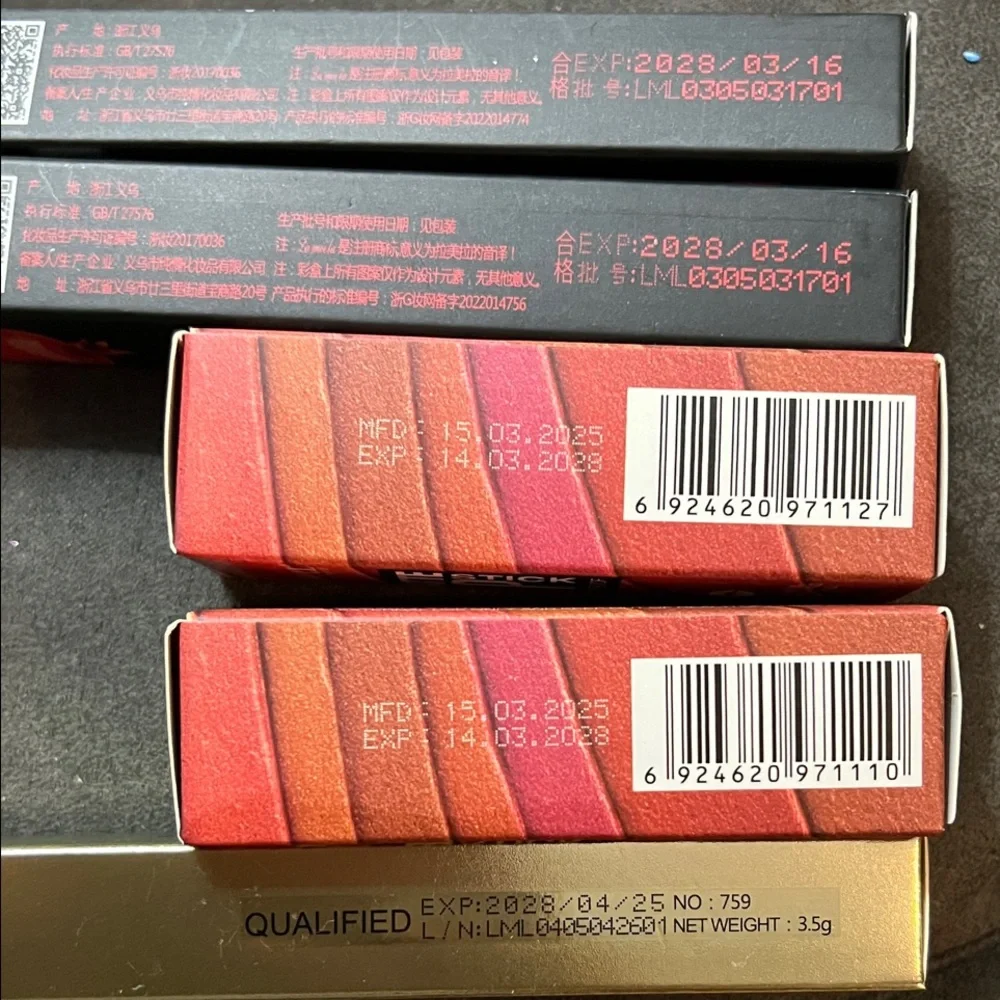 Lot of 7 New Makeup Items Lameila Mascara Eyeliner Unifull‎ Matte Lipstick